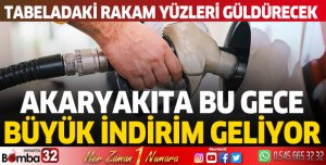 Akaryakıta bu gece büyük indirim geliyor