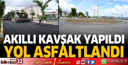 Akıllık kavşak yapıldı, yol asfaltlandı 