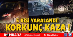 AKPINAR YOLUNDA KORKUNÇ KAZA!...