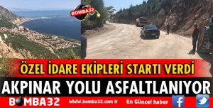AKPINAR YOLUNUN ASFALTLAMASINA BAŞLANDI
