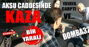 Aksu Caddesi'nde Trafik Kazası: 1 Yaralı