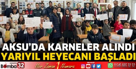 Aksu'da karne sevinci