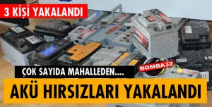 AKÜ HIRSIZLARI YAKAYI ELE VERDİ