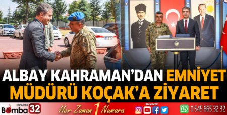 Albay Kahraman'dan Emniyet Müdürü Koçak'a ziyaret 