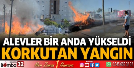 Alevler bir anda yükseldi