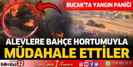 Alevlere bahçe hortumuyla müdahale ettiler