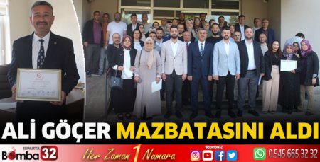 Ali Göçer mazbatasını aldı