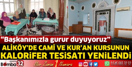 Aliköy’de cami ve Kur’an Kursunun kalorifer tesisatı yenilendi