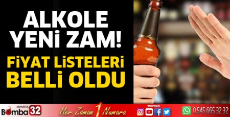 Alkole yeni zam