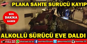 ALKOLLÜ SÜRÜCÜ EVİN BAHÇESİNE UÇTU