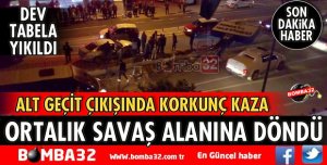 ALT GEÇİT ÇIKIŞINDA AKIL ALMAZ KAZA