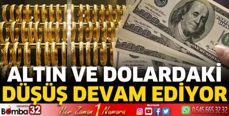 Altın ve dolardaki düşüş devam ediyor 