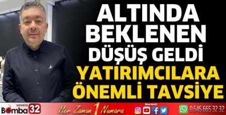 Altında beklenen düşüş geldi 