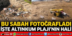 ALTINKUM PLAJI ÇÖP YUVASI HALİNE GELDİ
