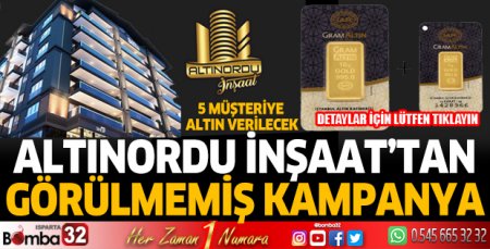 ALTINORDU İNŞAAT'TAN DAİRE ALAN 5 KİŞİYE ALTIN HEDİYE