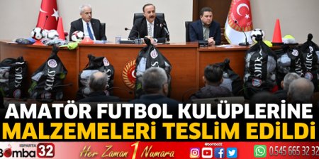 Amatör Futbol Kulüplerine malzemeleri teslim edildi 