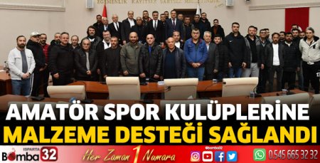 Amatör Spor Kulüplerine malzeme desteği sağlandı