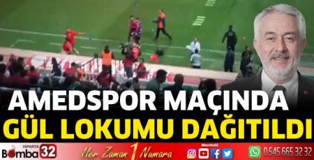 Amedspor maçında gül lokumu dağıtıldı