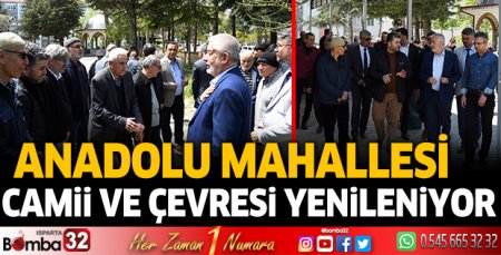 Anadolu Mahallesi camii ve çevresi yenileniyor 