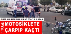 ANADOLU MAHALLESİNDE TRAFİK  KAZASI 