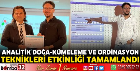 Analitik Doğa-Kümeleme Ve Ordinasyon Teknikleri etkinliği tamamlandı