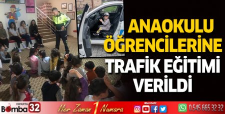 Anaokulu öğrencilerine trafik eğitimi verildi