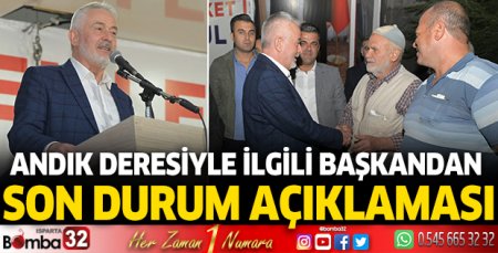 Andık Deresiyle ilgili başkandan son durum açıklaması