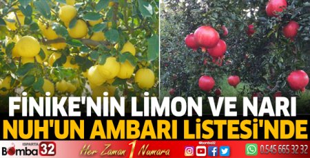 Antalya Finike'nin limon ve narı Nuh'un Ambarı Listesi'nde