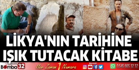 Antalya Likya'nın tarihine ışık tutacak kitabe