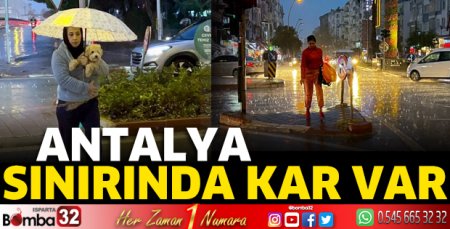 Antalya sınırında kar var