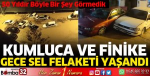 Antalya’nın iki ilçesinde sel felaketi
