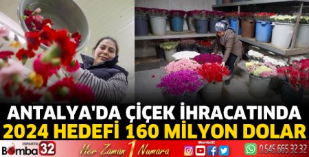 Antalya'da çiçek ihracatında 2024 hedefi 160 milyon dolar