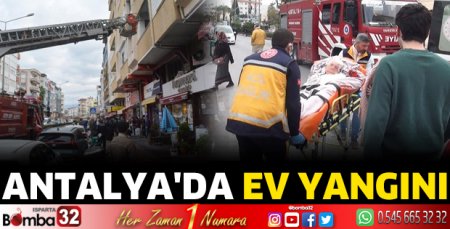Antalya'da ev yangını