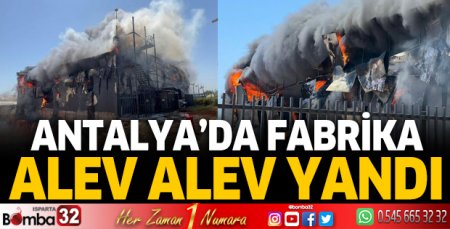 Antalya'da fabrika alev alev yandı