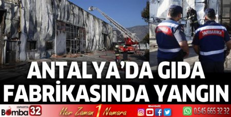 Antalya'da gıda fabrikasında yangın