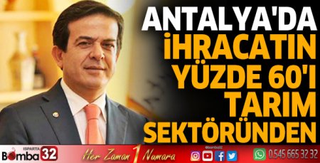 Antalya'da ihracatın yüzde 60'ı tarım sektöründen
