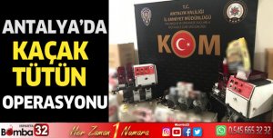 Antalya'da kaçak tütün operasyonu
