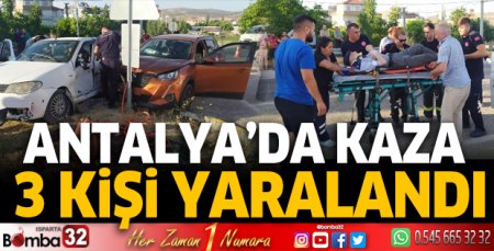 Antalya'da kaza: 3 yaralı