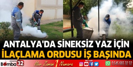 Antalya'da sineksiz yaz için ilaçlama ordusu iş başında