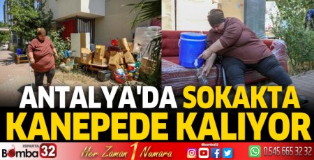 Antalya'da sokakta kanepede kalıyor