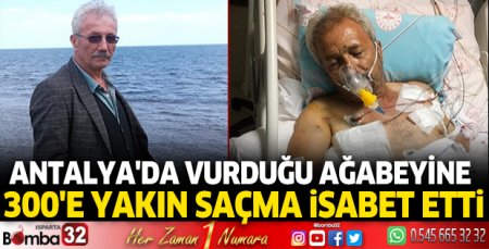 Antalya'da vurduğu ağabeyine, 300'e yakın saçma isabet etti