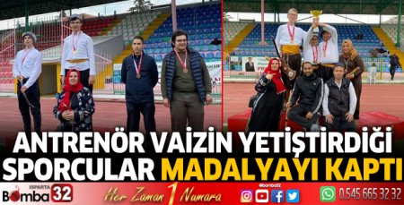 Antrenör vaizin yetiştirdiği sporcular kazandılar