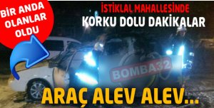 Araç Alev Aldı