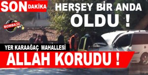 ARAÇ BİR ANDA ALEV ALDI