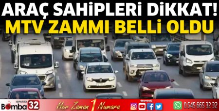 Araç sahipleri dikkat! MTV zammı belli oldu