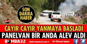 ARAÇ SEYİR HALDE İKEN CAYIR CAYIR YANDI