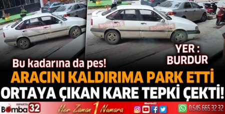 Aracını kaldırıma park etti ortaya çıkan kare tepki çekti!