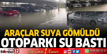 Araçlar suya gömüldü