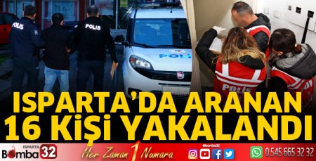 Aranan 16 kişi yakalandı