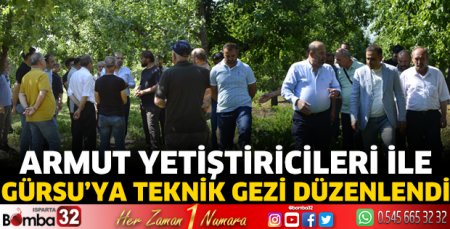 Armut yetiştiricileri ile Gürsu’ya teknik gezi düzenlendi